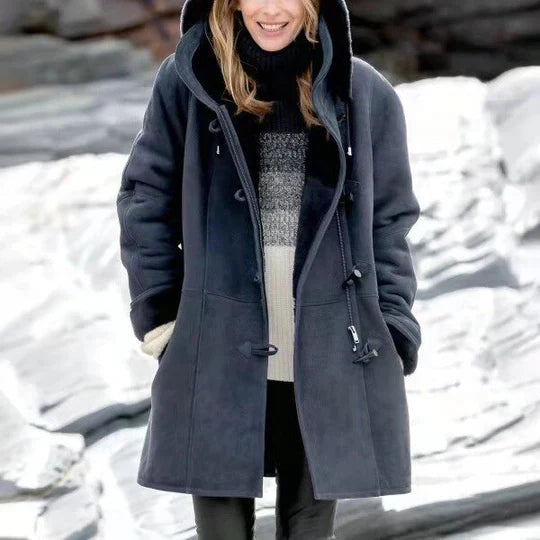 Women's Casual Fleece-Lined Hooded Coat