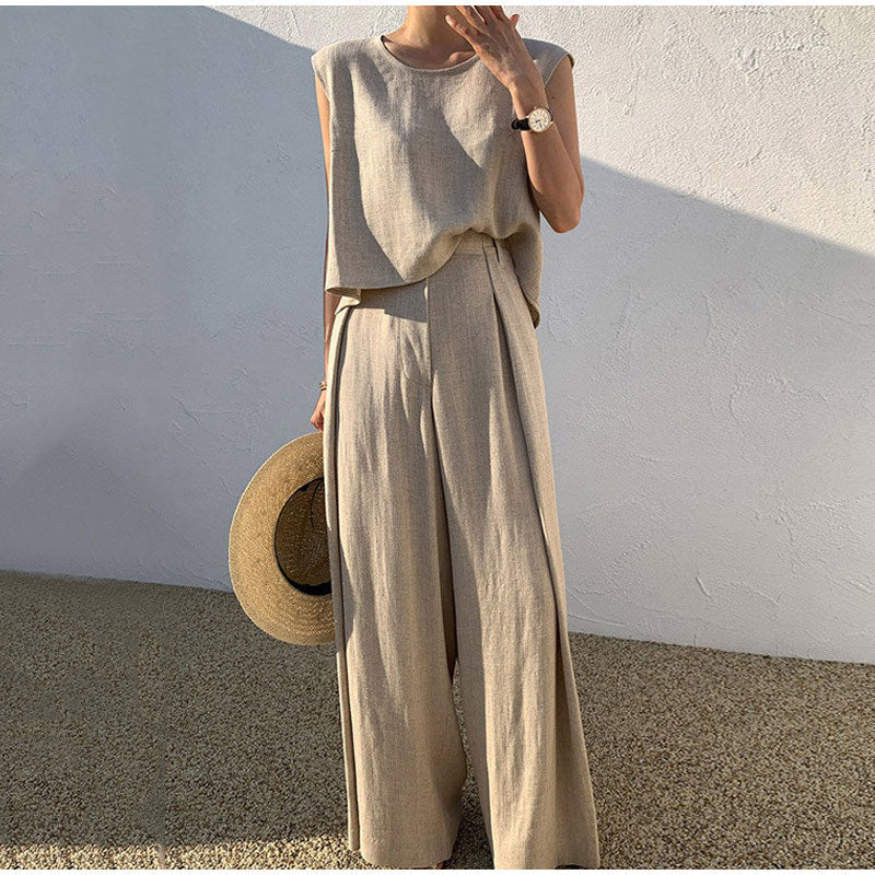 Women's Two-Piece Linen Set