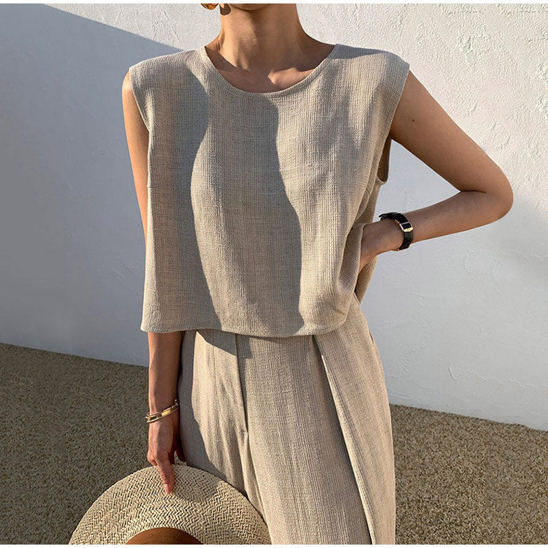 Women's Two-Piece Linen Set