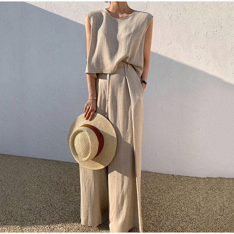 Women's Two-Piece Linen Set