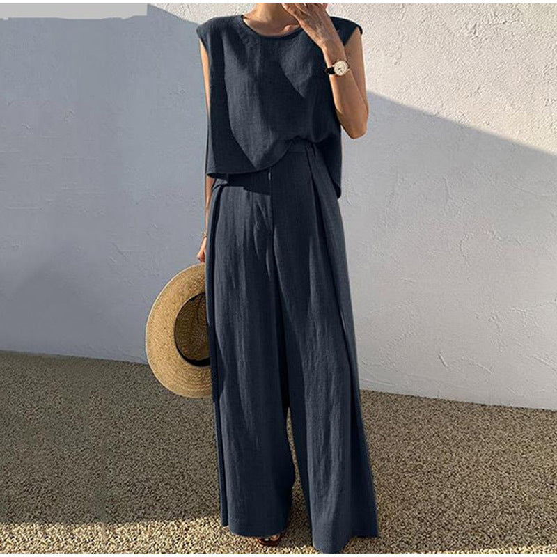 Women's Two-Piece Linen Set