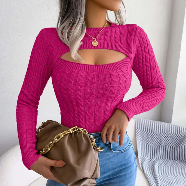 Long Sleeve Round Neck Sweater for Women