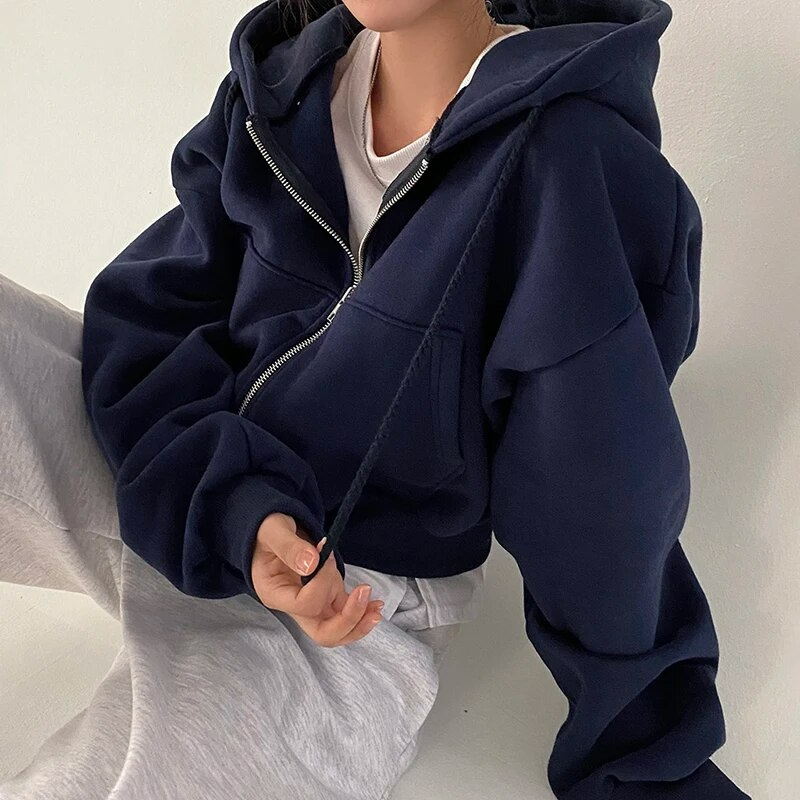 Oversized Zip Hoodie for Women,