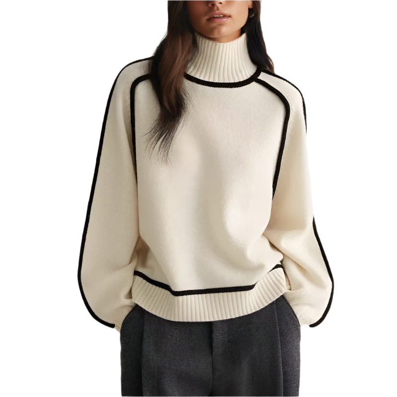 Ladies warm turtleneck jumper winter2