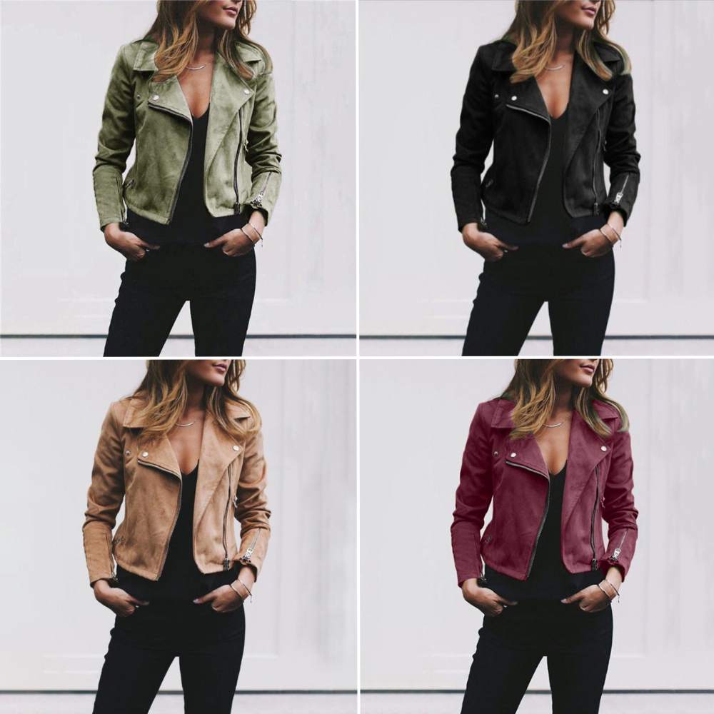 Women's Suede Biker Jacket