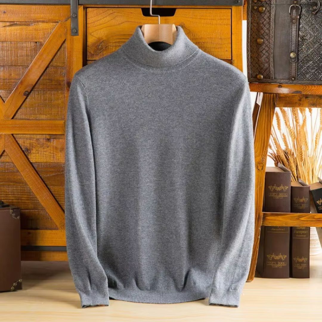 Men's Cashmere Wool Turtleneck Sweater