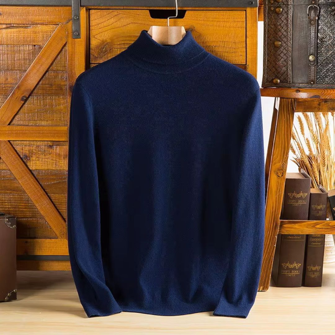 Men's Cashmere Wool Turtleneck Sweater