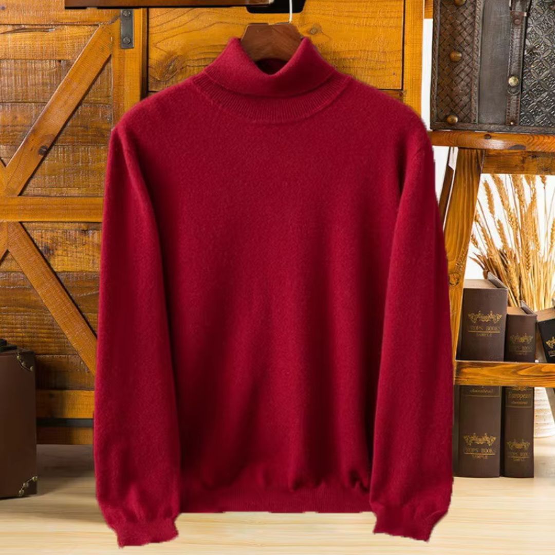 Men's Cashmere Wool Turtleneck Sweater