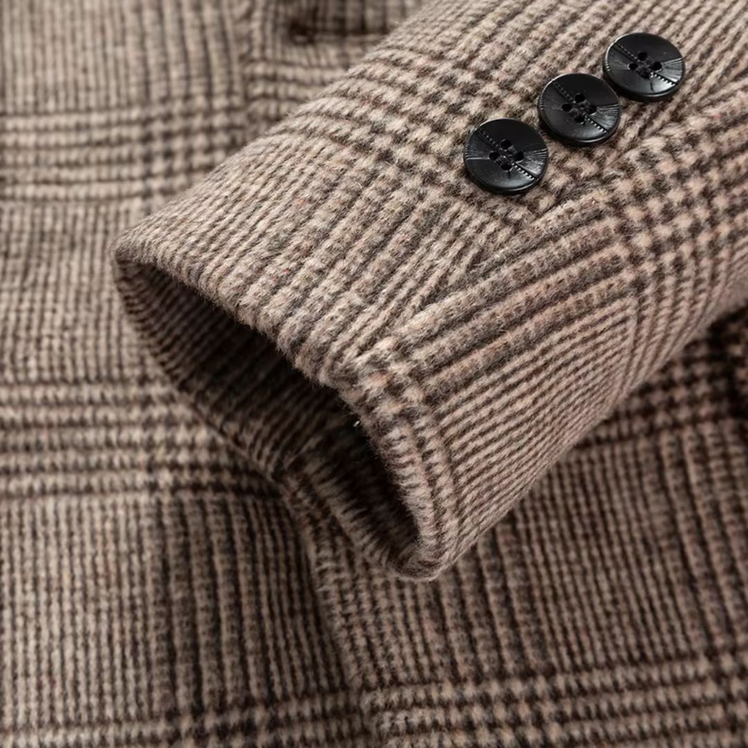 Men's Plaid Wool Blazer