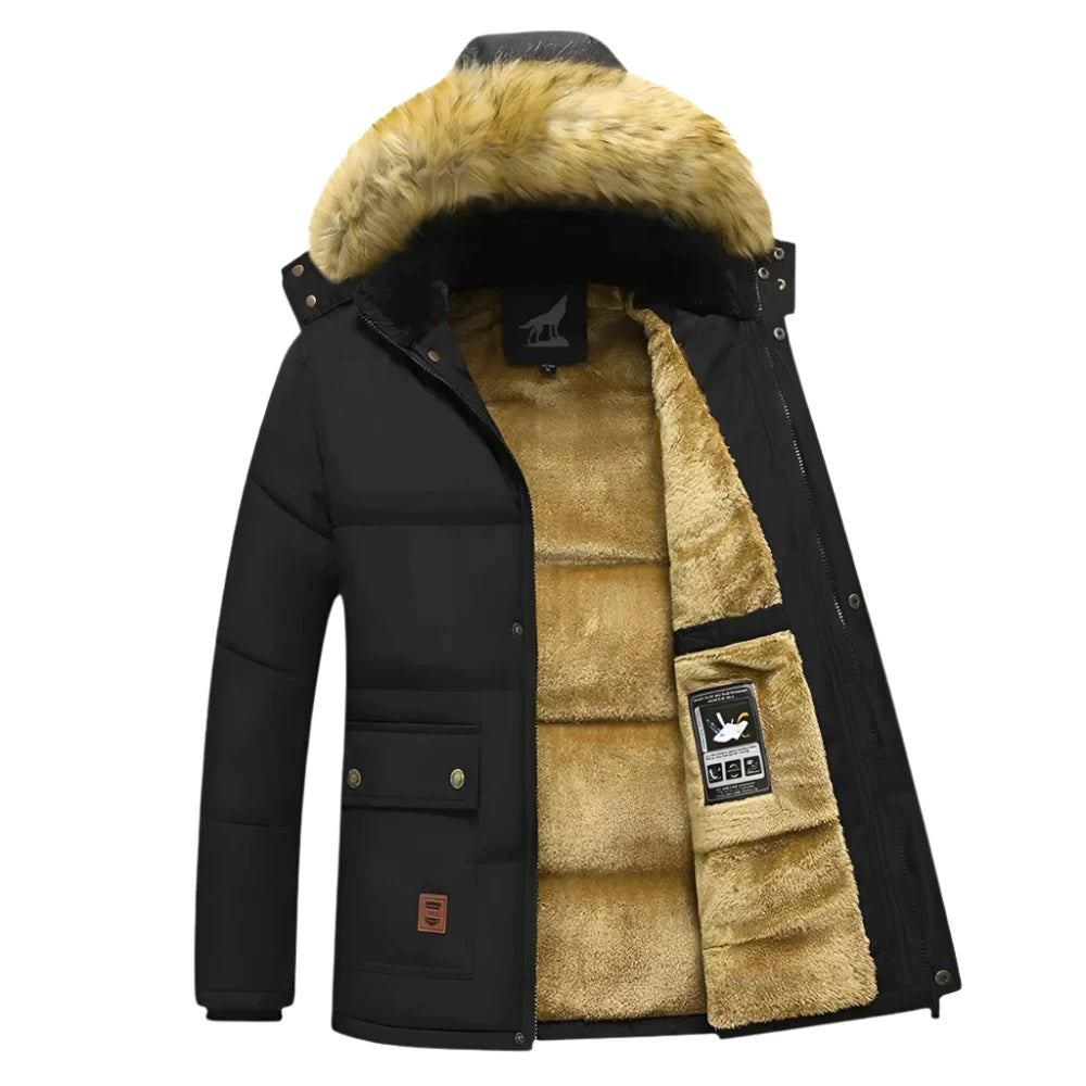 Men's winter parka with hood1