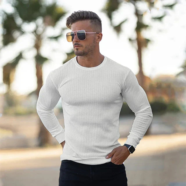 Men's Slim Fit Cashmere Round Neck Sweater