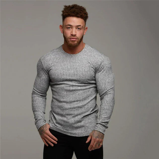 Men's Slim Fit Cashmere Round Neck Sweater