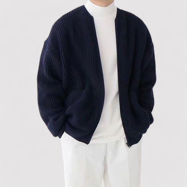 Men's Classic Knitted Cardigan with Pockets