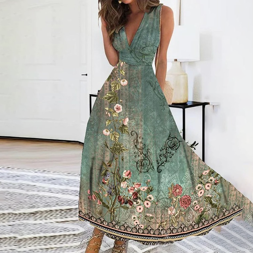 Floral Maxi Dress Fit for Women