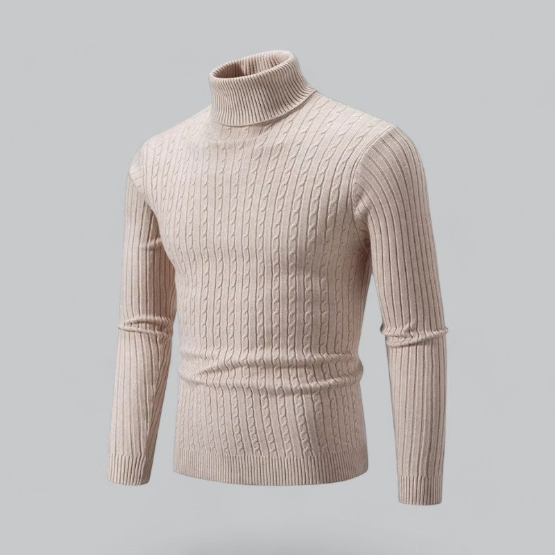 Men's Turtleneck Pullover Soft Knit Sweater