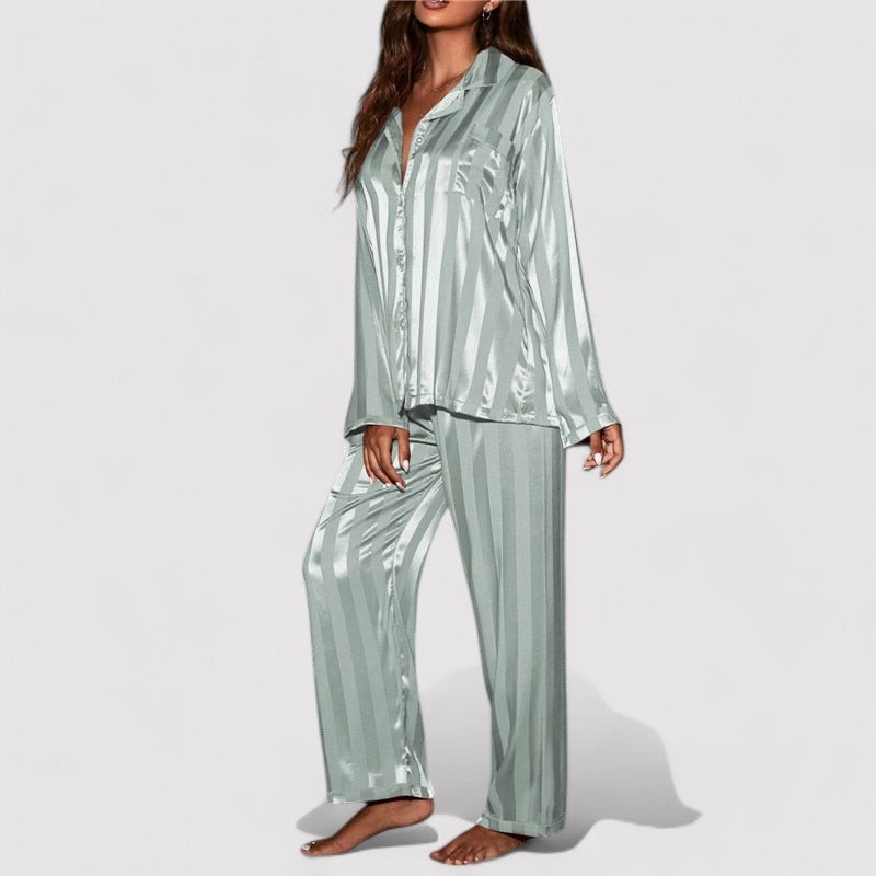 Women's Stylish Silk Pyjama Set