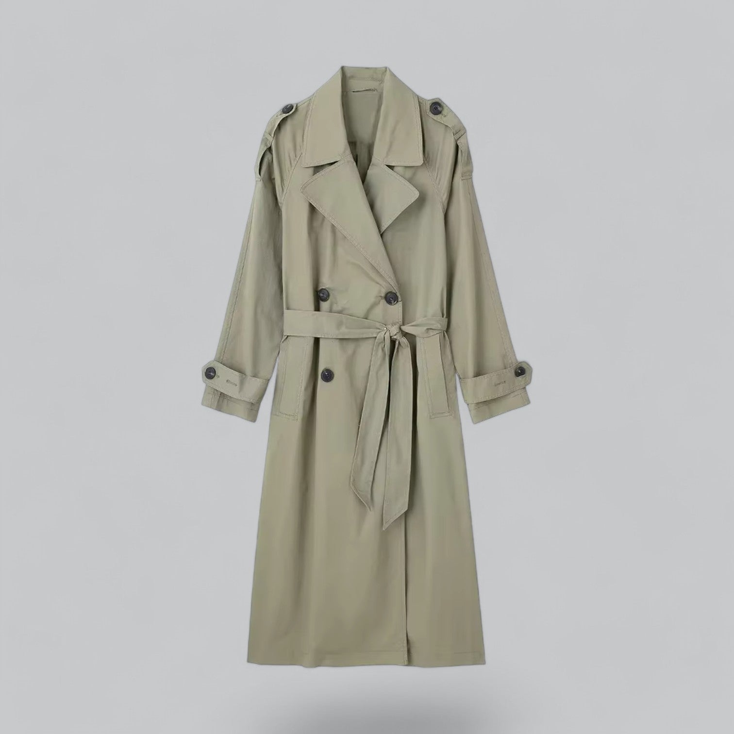 Double-Breasted Trench Coat For Women