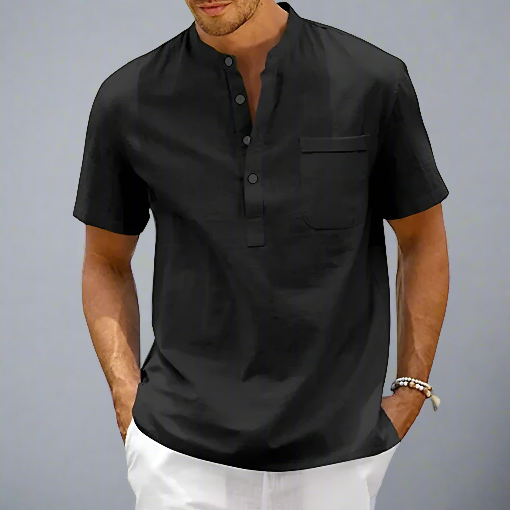 Men's Pure Linen Shirt for Summer