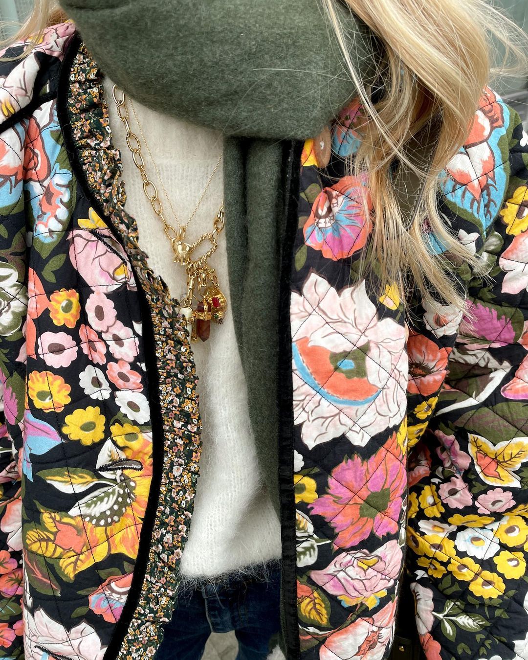 Women's Floral Print Lined Jacket