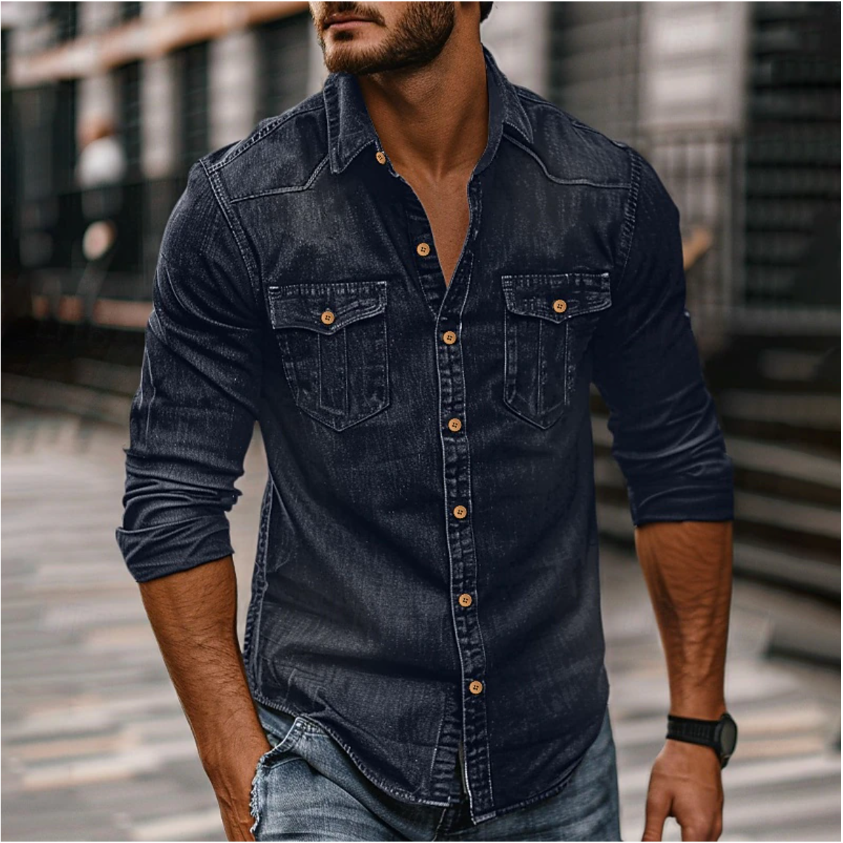 Men's Denim Shirt