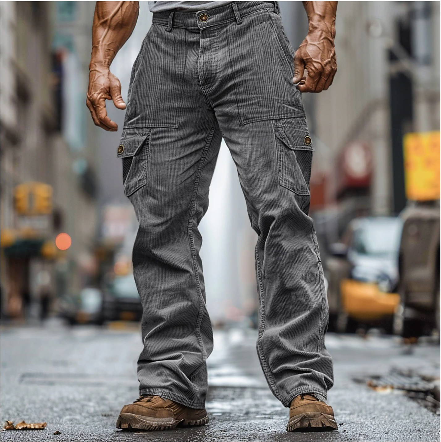 Men's Rugged Corduroy Cargo Pants