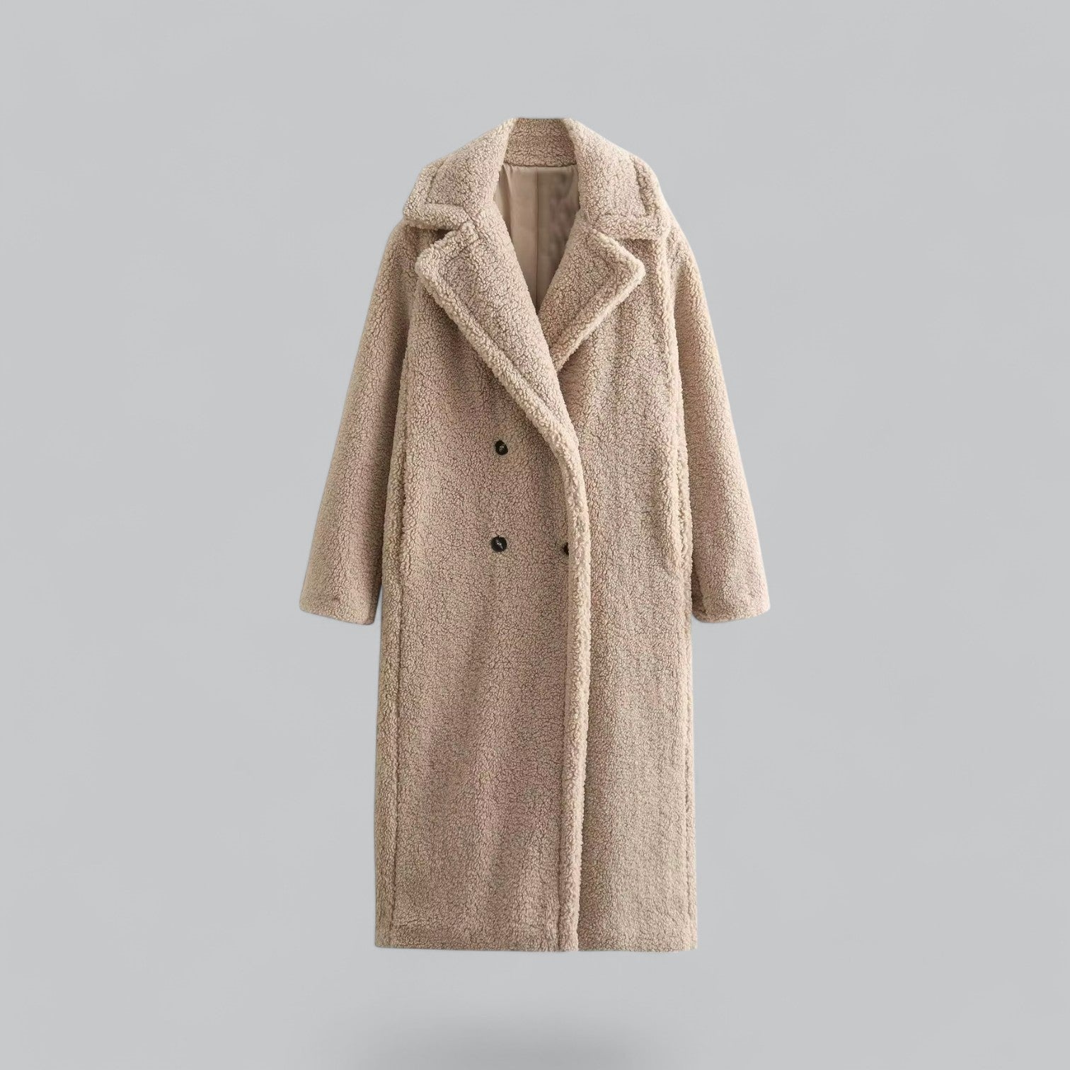 Women's Loose Faux Fur Teddy Long Coat