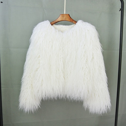 Thick Warm Faux Fur Coat for Women