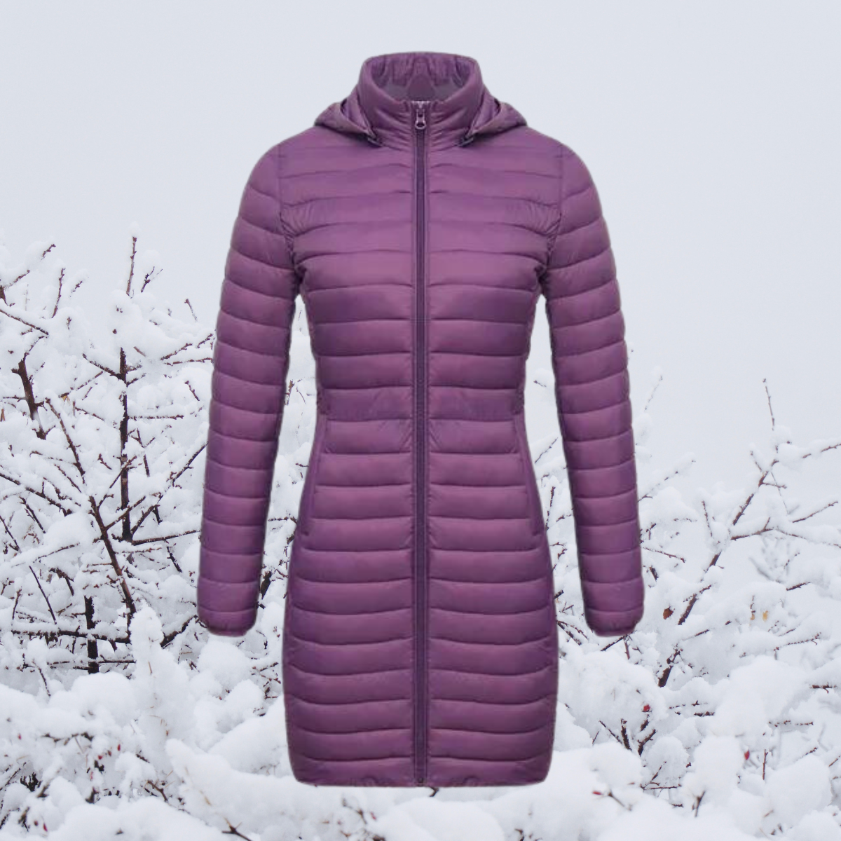 Ultralight Long Hooded Jacket for Women