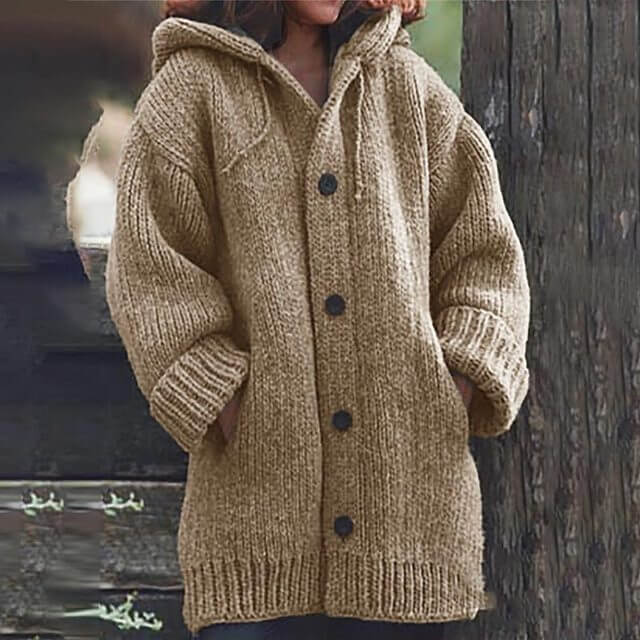 Long Hooded Jacket for Women Cozy Design