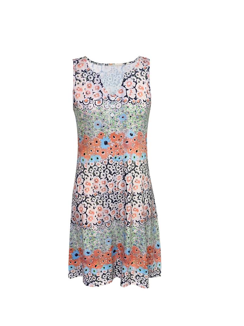 Women's Sleeveless Floral Print Tank Dress