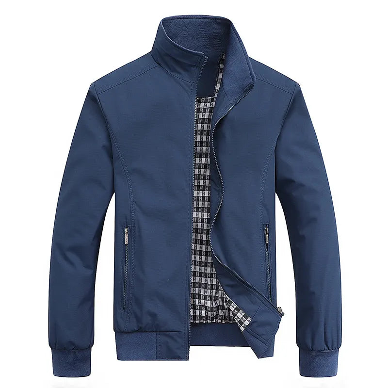 Men's windproof jacket with a high collar