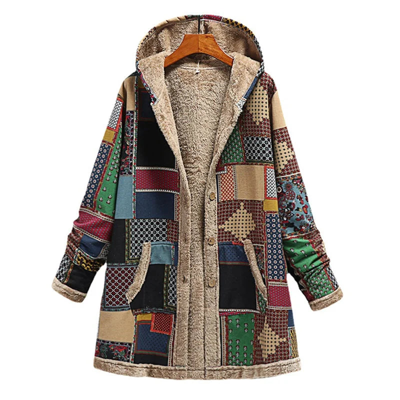 Hooded Vintage Inspired Jacket for Women