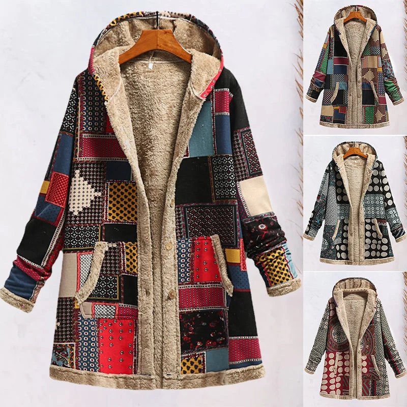 Hooded Vintage Inspired Jacket for Women