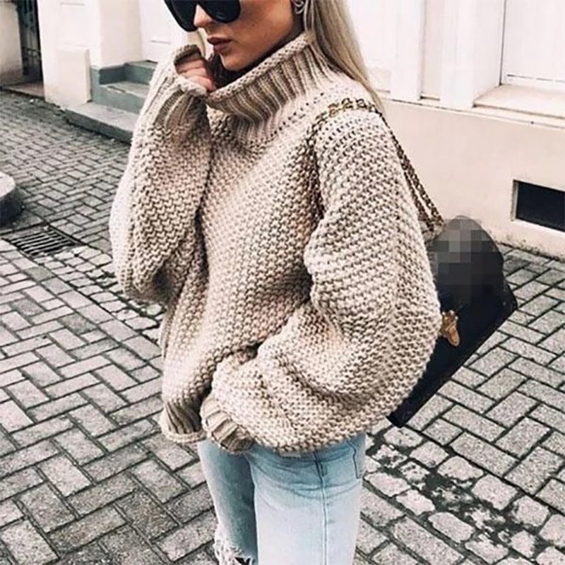 Knit Turtleneck Sweater for Women