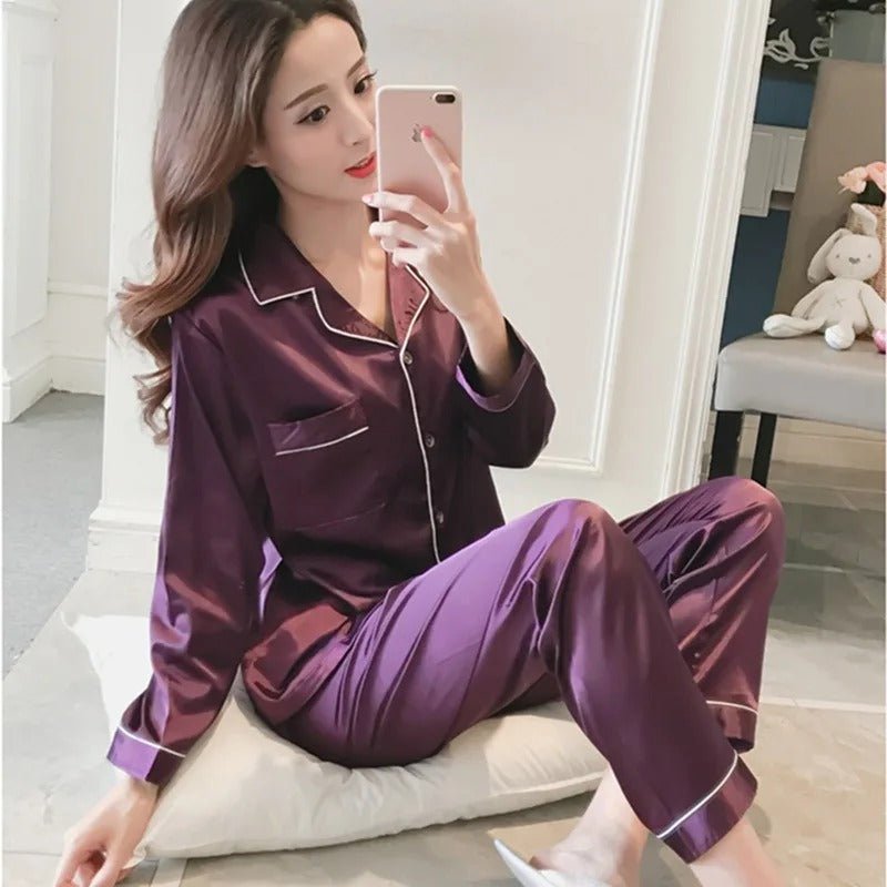 Women's Classic Silk Pajama Set