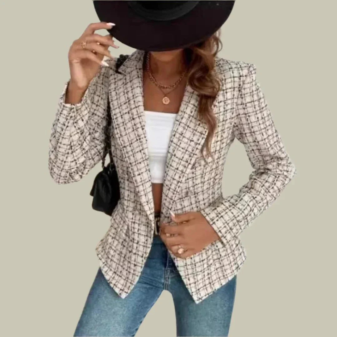 Women's Double-Breasted Tweed Blazer