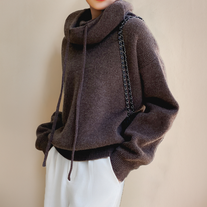 Wool Turtleneck Sweater for Women