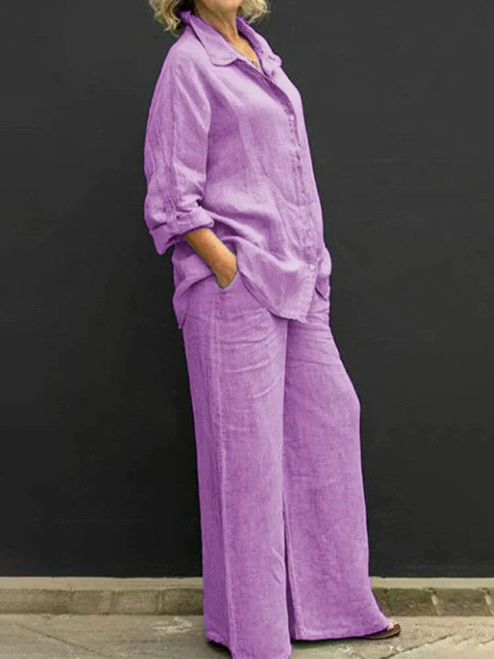 Women's Casual Linen Set