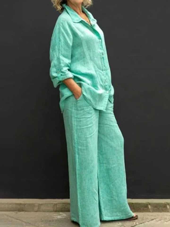 Women's Casual Linen Set