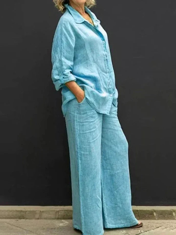 Women's Casual Linen Set