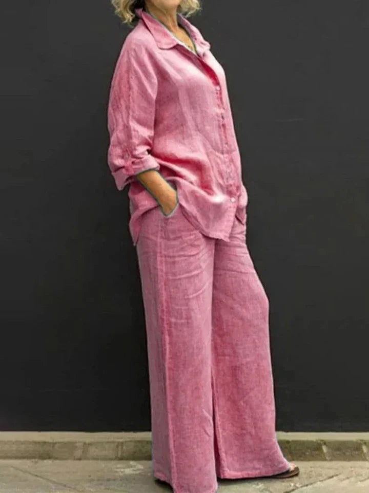 Women's Casual Linen Set