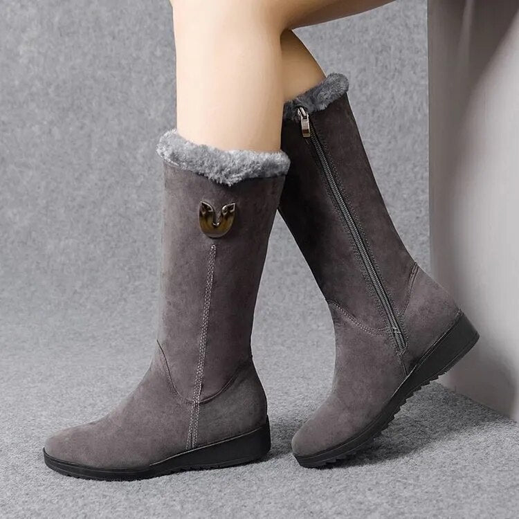 Women's Warm Wool-Lined Winter Ankle Boots