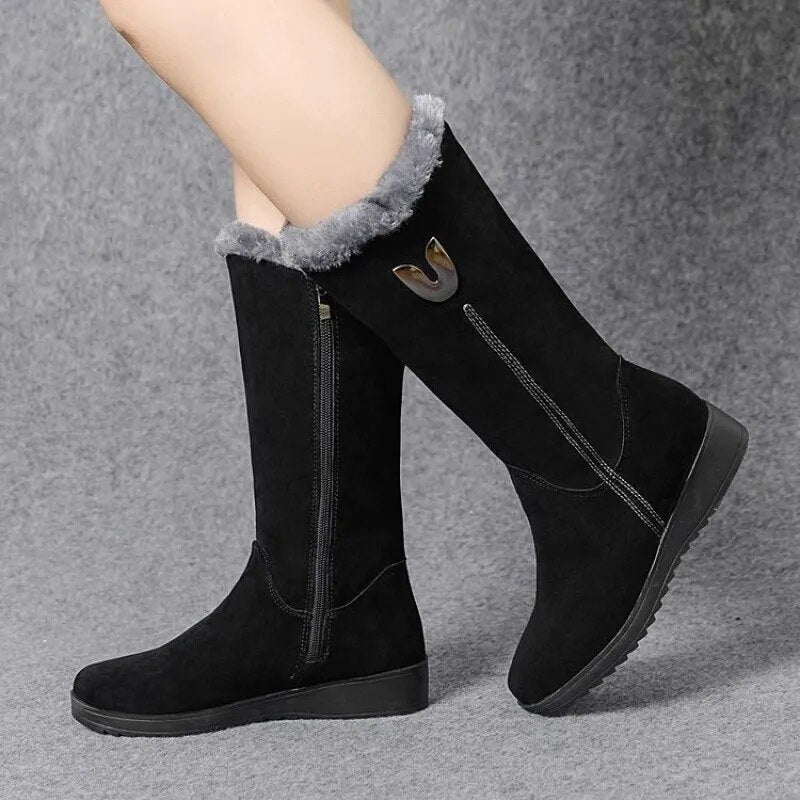 Women's Warm Wool-Lined Winter Ankle Boots