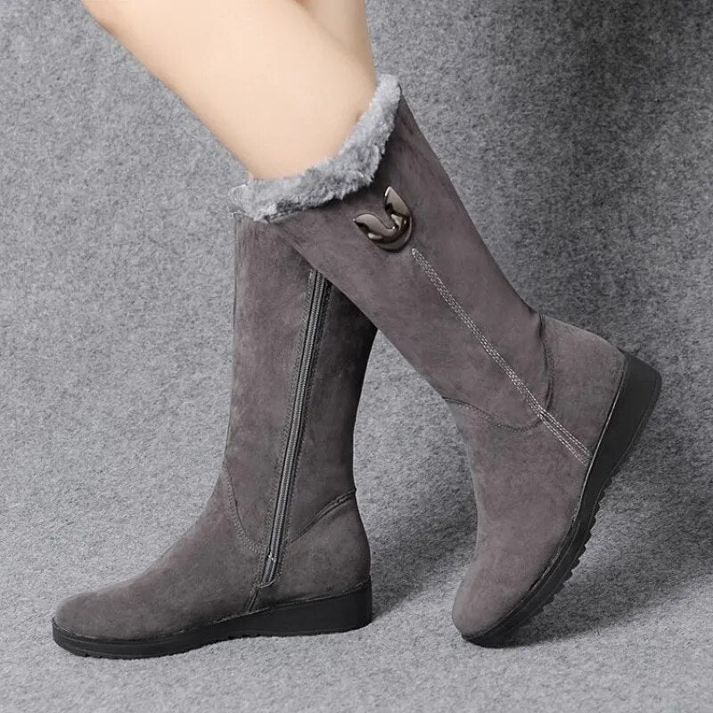 Women's Warm Wool-Lined Winter Ankle Boots