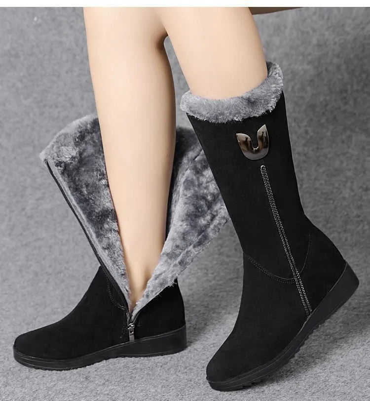 Women's Warm Wool-Lined Winter Ankle Boots