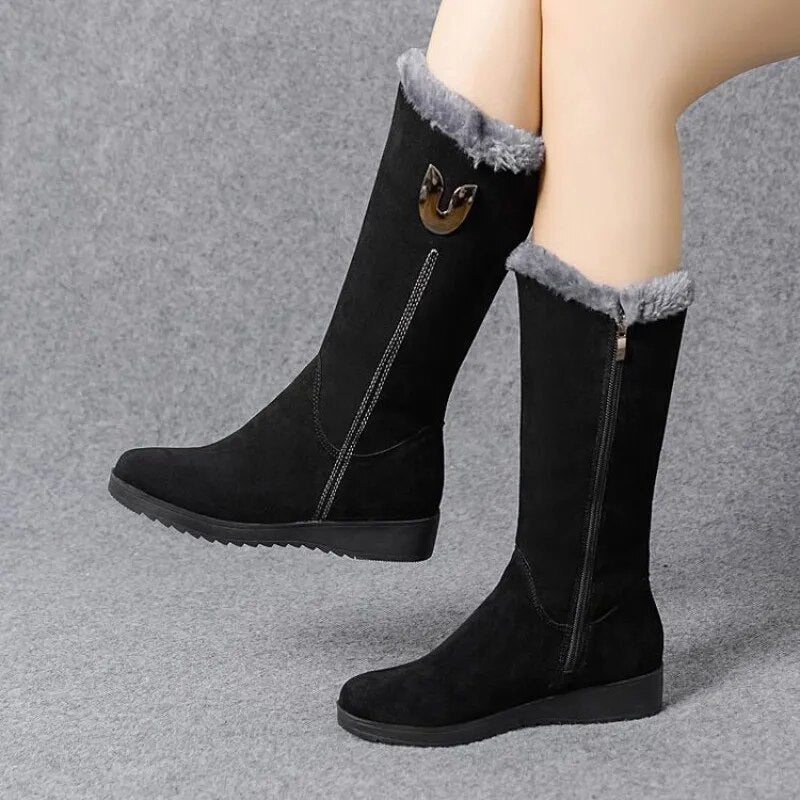 Women's Warm Wool-Lined Winter Ankle Boots