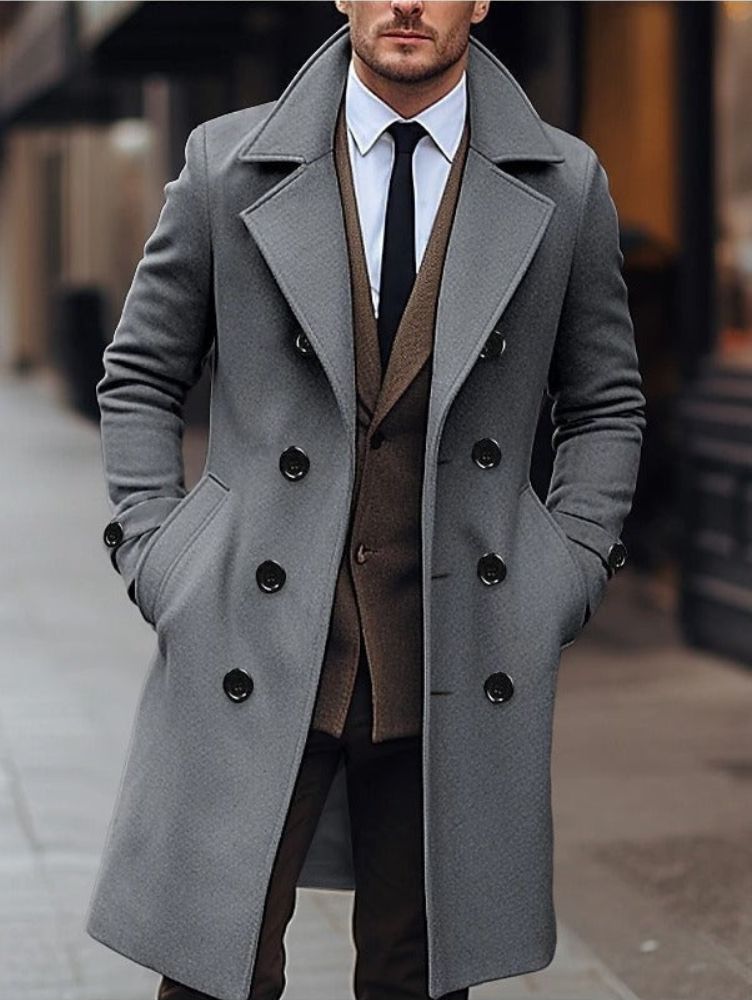 Trench coat men with belt and modern design