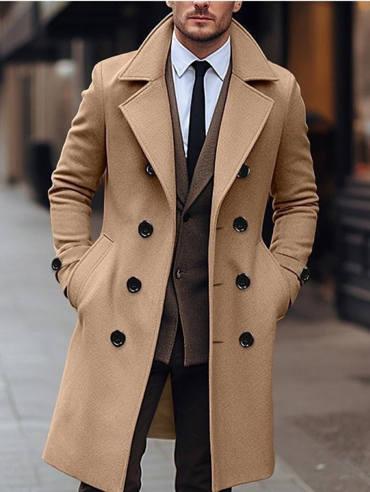 Trench coat men with belt and modern design