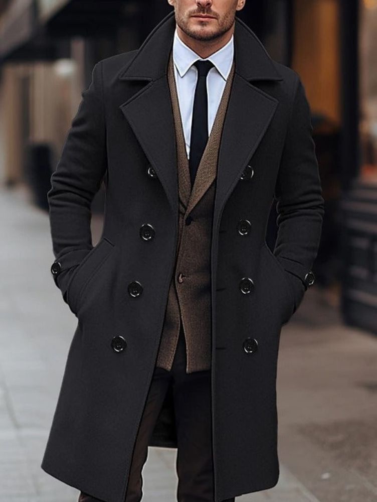 Trench coat men with belt and modern design