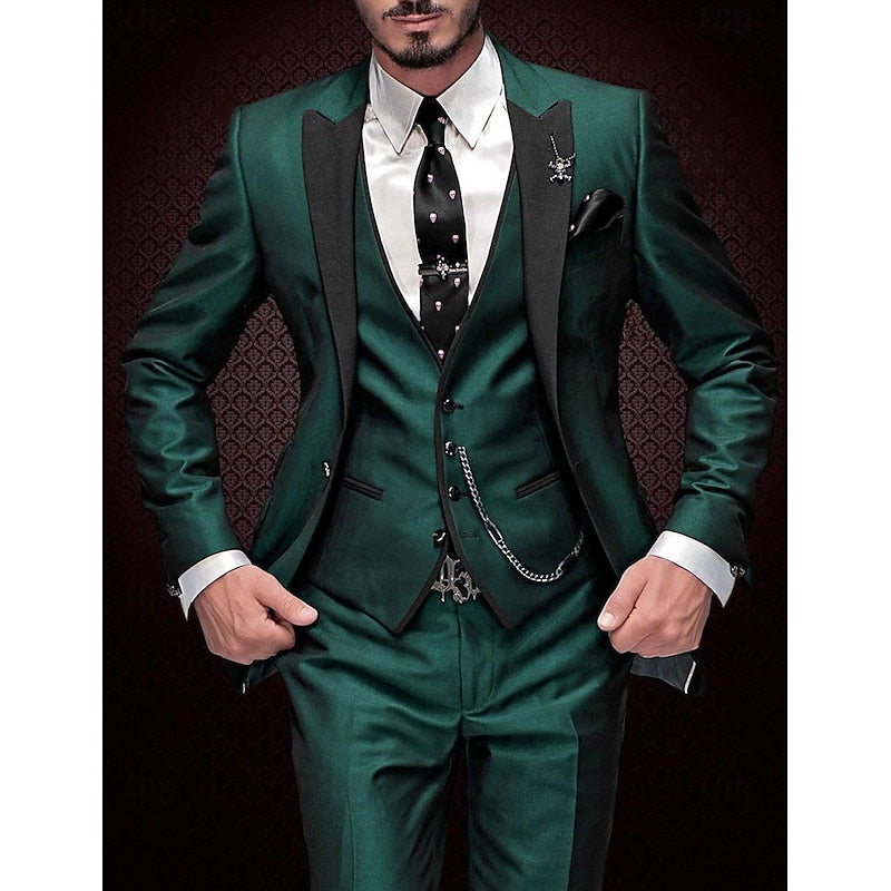 Men's Three-Piece Linen Suit